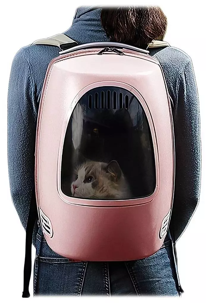 Рюкзак-переноска для кошек Moestar Cat Backpack 26L Pink (Розовый) Рюкзак-переноска для кошек Moestar Cat Backpack 26L Pink (Розовый)
