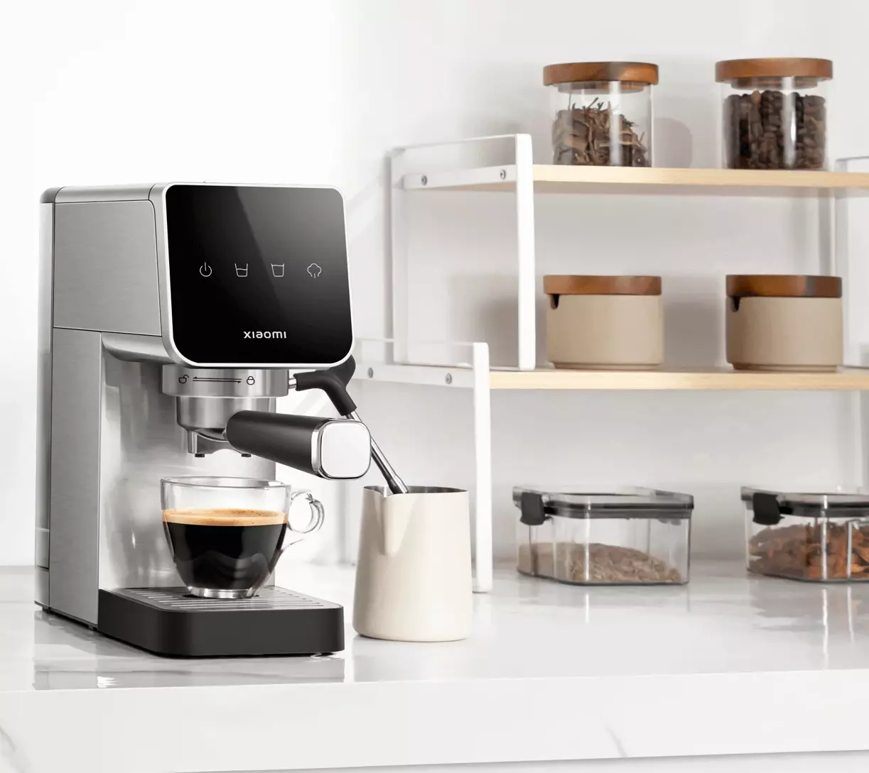Кофемашина Xiaomi Semi-automatic Espresso Machine (BHR9798EU) (CME003) Silver (Серебро) Global Version Кофемашина Xiaomi Semi-automatic Espresso Machine (BHR9798EU) (CME003) Silver (Серебро) Global Version