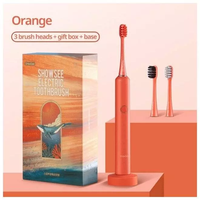 Электрическая зубная щетка Xiaomi ShowSee D2 Sonic Toothbrush Travel Box (D2-P) Orange (Оранжевый) Электрическая зубная щетка Xiaomi ShowSee D2 Sonic Toothbrush Travel Box (D2-P) Orange (Оранжевый)