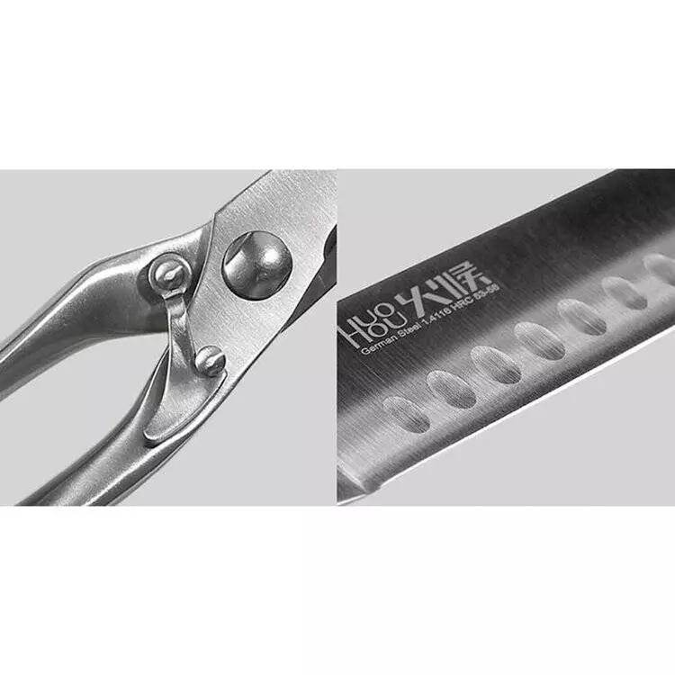 Набор Huo Hou Nano Knife (4 ножа и ножницы с подставкой) (HU0014) Silver (Серебристый) CN Набор Huo Hou Nano Knife (4 ножа и ножницы с подставкой) (HU0014) Silver (Серебристый) CN