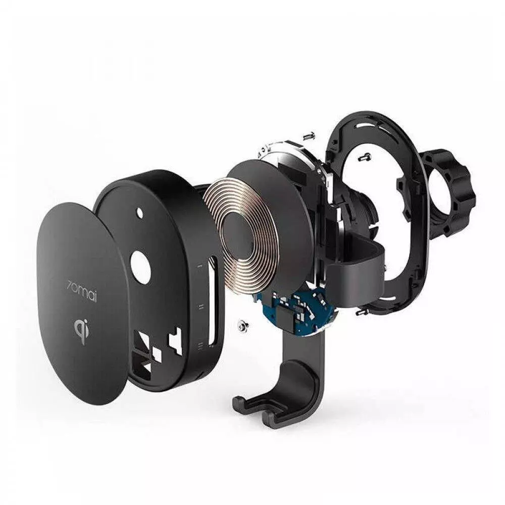 Держатель с беспроводной зарядкой 70mai Midrive PB01 Black (Черный) Держатель с беспроводной зарядкой 70mai Midrive PB01 Black (Черный)