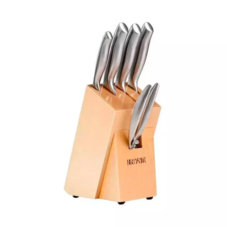Набор Huo Hou Nano Knife (4 ножа и ножницы с подставкой) (HU0014) Silver (Серебристый) CN