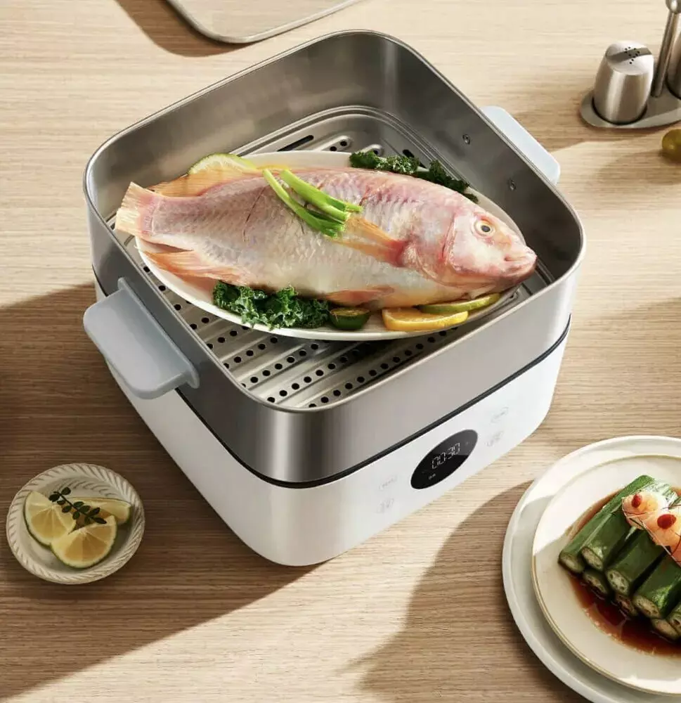 Пapовapкa Xiaomi Mijia Multifunctional Electric Steamer S1 (MES03) 13L White (Белый) Пapовapкa Xiaomi Mijia Multifunctional Electric Steamer S1 (MES03) 13L White (Белый)