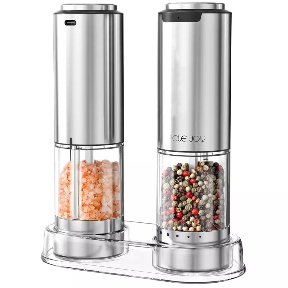 Набор электрических мельниц Circle Joy Electric Grinder Set (KYMQ-33A-H-BS) Silver (Серебристый) Набор электрических мельниц Circle Joy Electric Grinder Set (KYMQ-33A-H-BS) Silver (Серебристый)