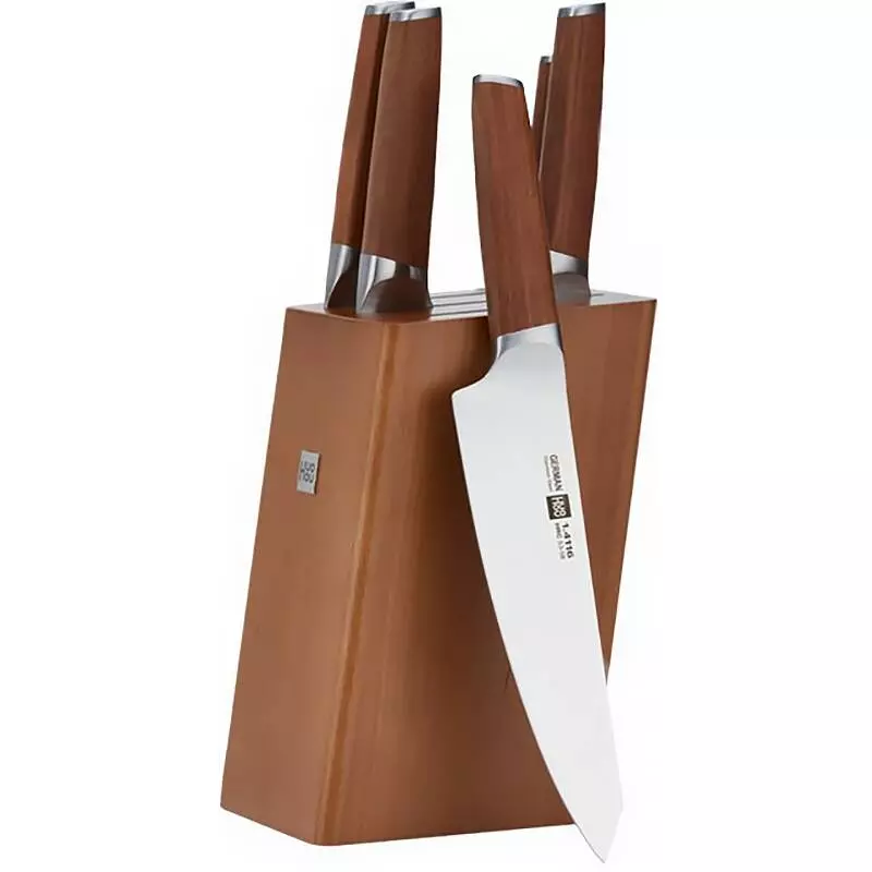 Набор HuoHou German Steel (5 ножей с подставкой) (HU0158) Набор HuoHou German Steel (5 ножей с подставкой) (HU0158)