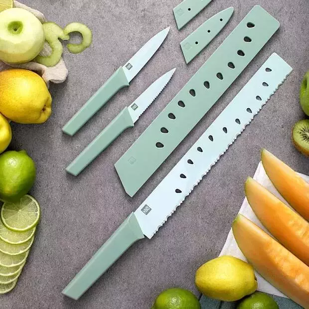 Набор ножей для овощей и фруктов HuoHou (3 ножа) (HU0135) Light green (Салатовый) Набор ножей для овощей и фруктов HuoHou (3 ножа) (HU0135) Light green (Салатовый)