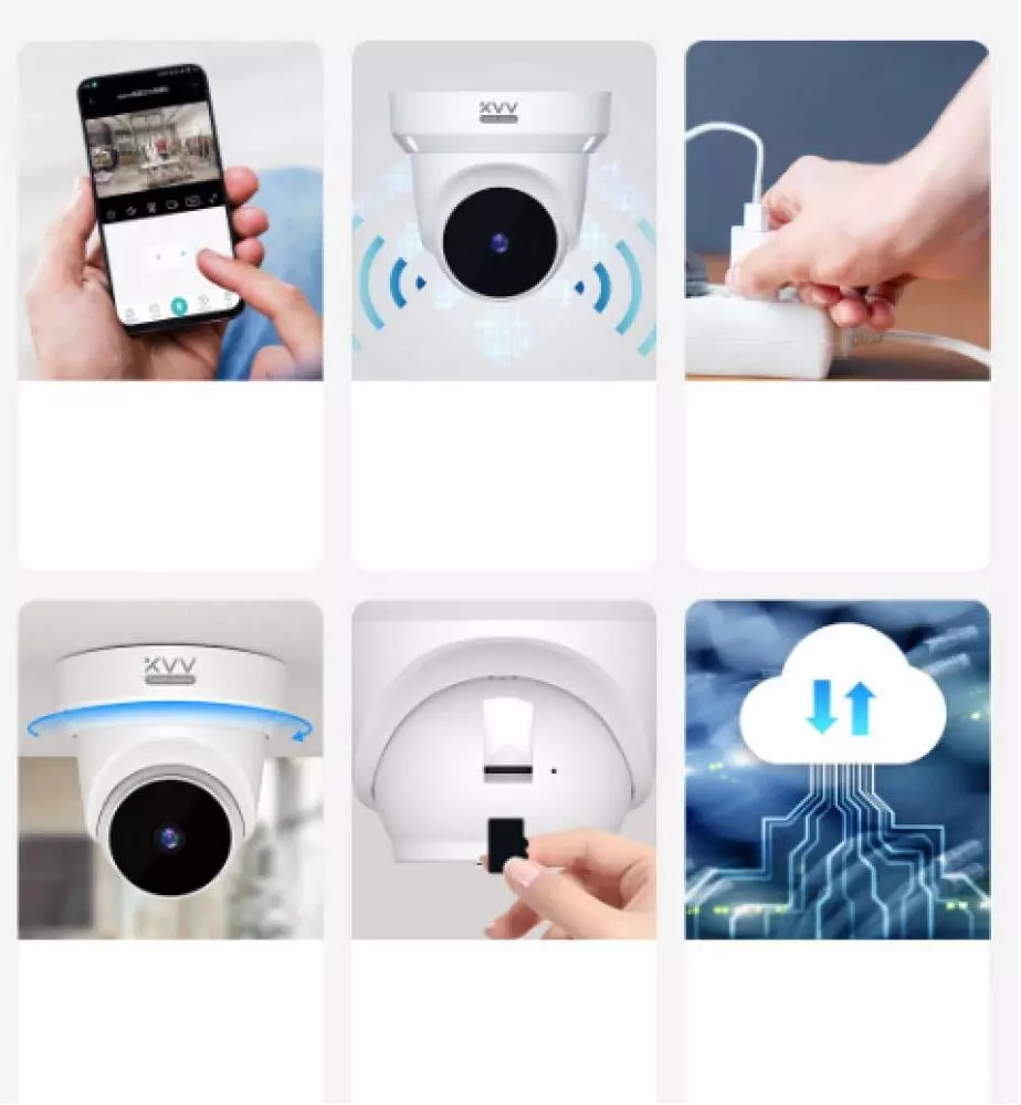 IP камера XiaoVV Smart PTZ Camera 1080P (XVV-3620S-Q1) White (Белый) IP камера XiaoVV Smart PTZ Camera 1080P (XVV-3620S-Q1) White (Белый)