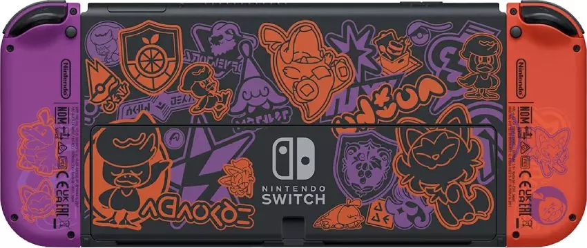 Игровая консоль Nintendo Switch OLED Zelda Pokemon Scarlet/Violet Edition (Красный/Фиолетовый) HK