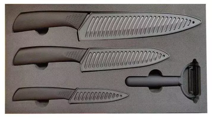 Набор Huo Hou Nano Ceramic Knife Black (3 ножа и овощечистка) (HU0010) Black (Черный)