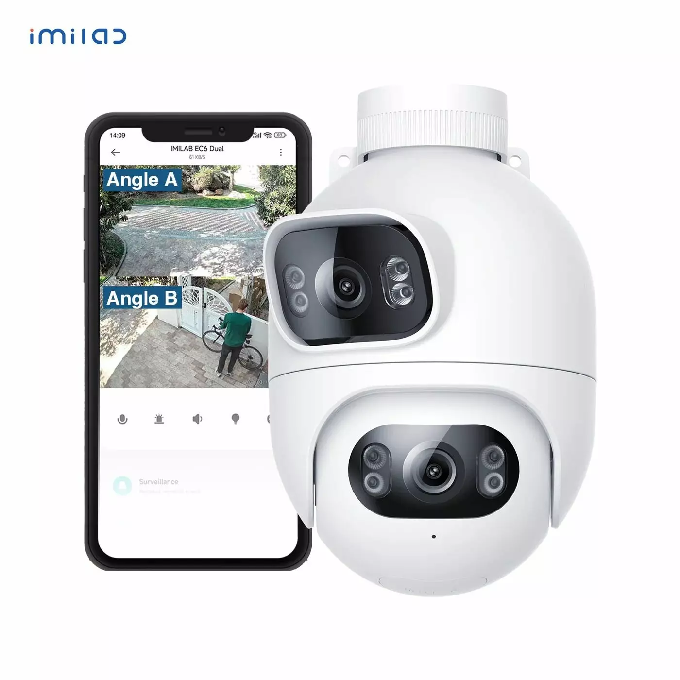 IP камера Xiaomi IMILAB Outdoor Security Camera 2K EC6 Dual White (Белый) Global Version IP камера Xiaomi IMILAB Outdoor Security Camera 2K EC6 Dual White (Белый) Global Version