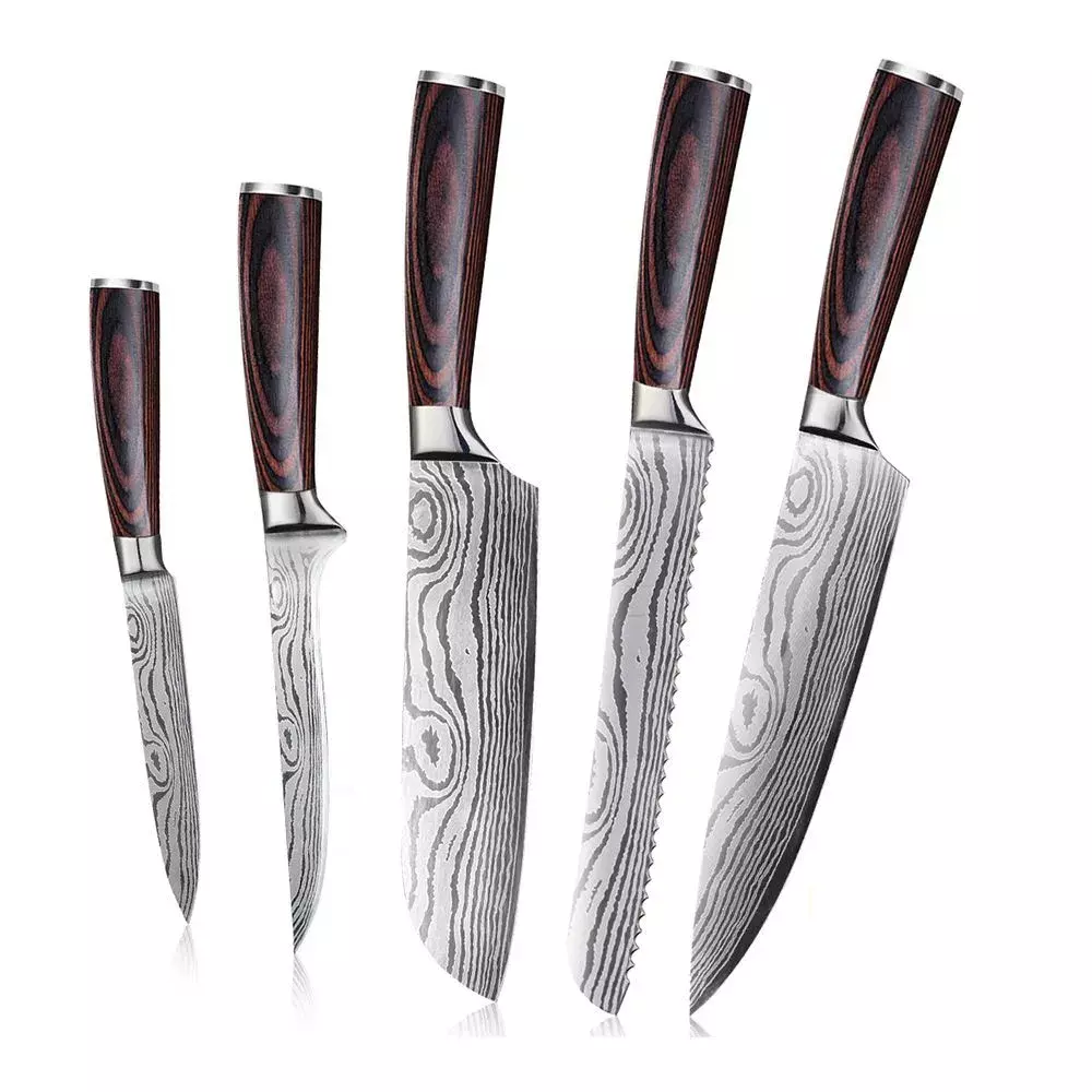 Набор кухонных ножей Spetime 5-Pieces Kitchen Knife Set Red (G05-RE)