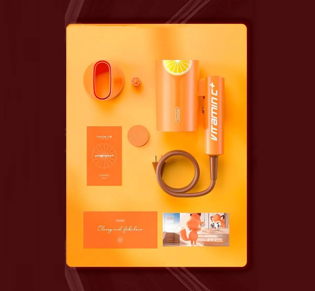 Фен со складной ручкой Xiaomi ShowSee Electric Hair Dryer Vitamin C+ (VC100-A) Orange (Оранжевый) Фен со складной ручкой Xiaomi ShowSee Electric Hair Dryer Vitamin C+ (VC100-A) Orange (Оранжевый)