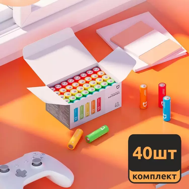 Батарейки Mijia Rainbow No.7 AAA (40 шт) 1.5V Батарейки Mijia Rainbow No.7 AAA (40 шт) 1.5V