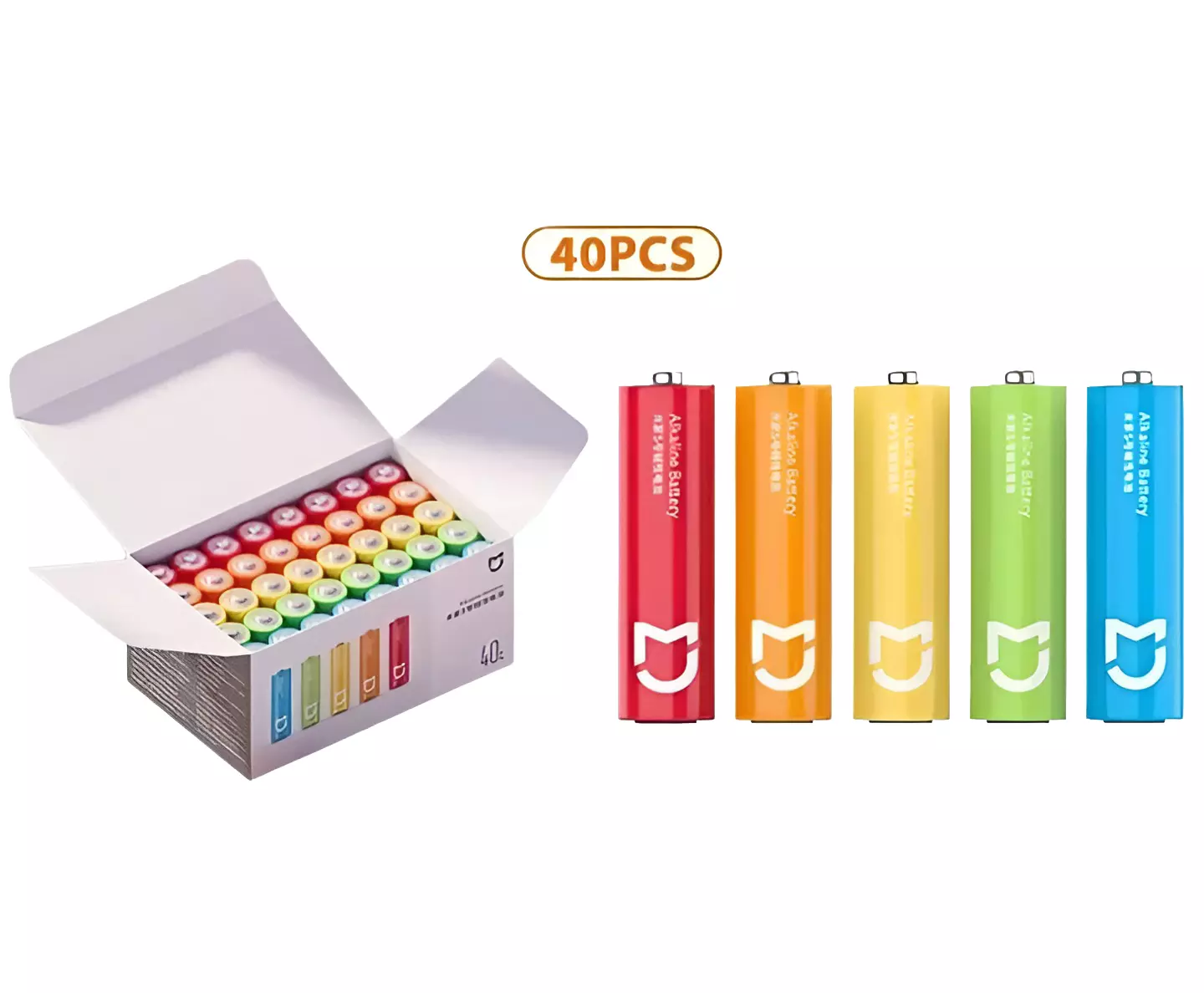 Батарейки Mijia Rainbow No.5 AAA (40 шт) 1.5V Батарейки Mijia Rainbow No.5 AAA (40 шт) 1.5V