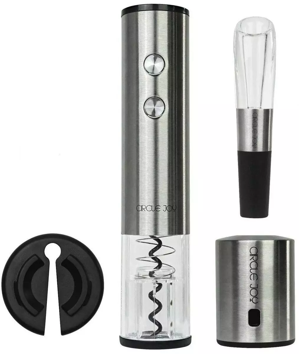 Винный набор 4 в 1 Circle Joy Set in a Gift Box CJ-TZ02 Silver (Серебристый)
