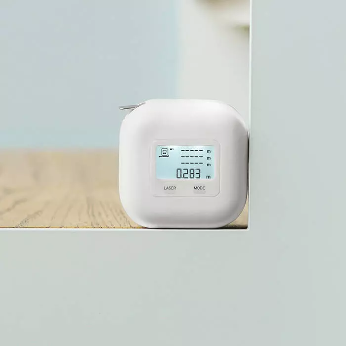 Рулетка лазерная AKKU Laser Ranging Tape Measure AK301 White (Белый)