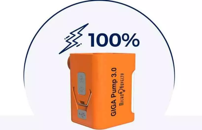 Мини насос Aerogogo Giga Pump 3.0 для матраса 3 в 1 Orange (Оранжевый)