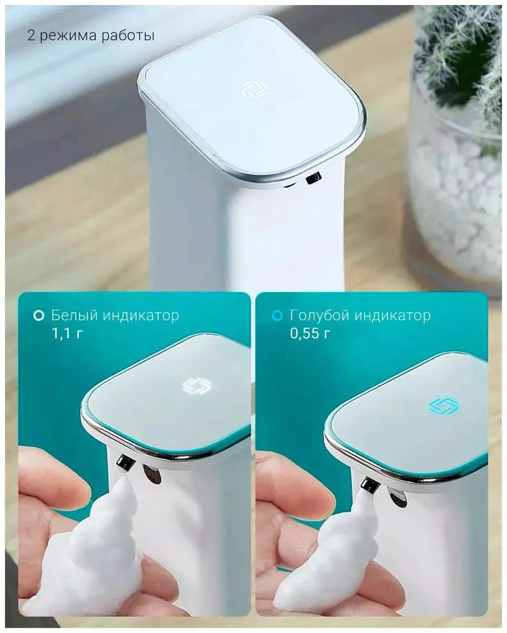Дозатор мыла Enchen POP Clean Auto Induction Foaming Hand Washer White (Белый) Дозатор мыла Enchen POP Clean Auto Induction Foaming Hand Washer White (Белый)