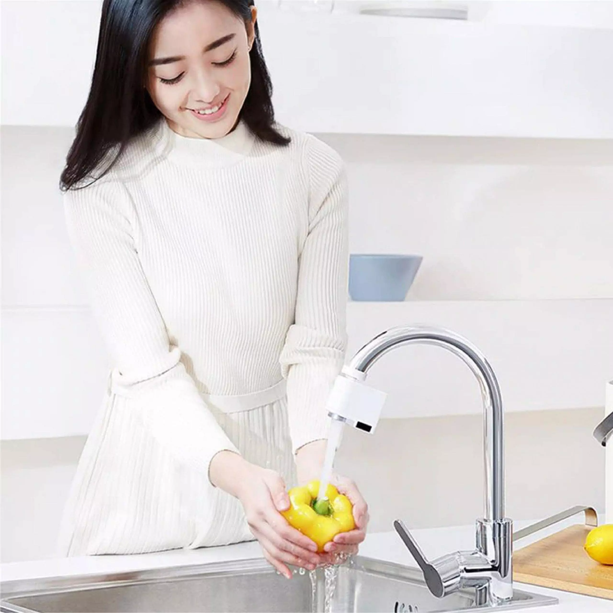 Водосберегающая насадка для крана Xiaomi Xiaoda Induction Water Saver HD-ZNJSQ-01 White (Белый) Водосберегающая насадка для крана Xiaomi Xiaoda Induction Water Saver HD-ZNJSQ-01 White (Белый)