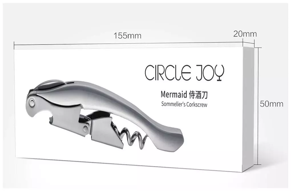 Штопор Circle Joy Stainless Steel Sommelier Wine Opener CJ-KP02 Silver (Серебристый) Штопор Circle Joy Stainless Steel Sommelier Wine Opener CJ-KP02 Silver (Серебристый)