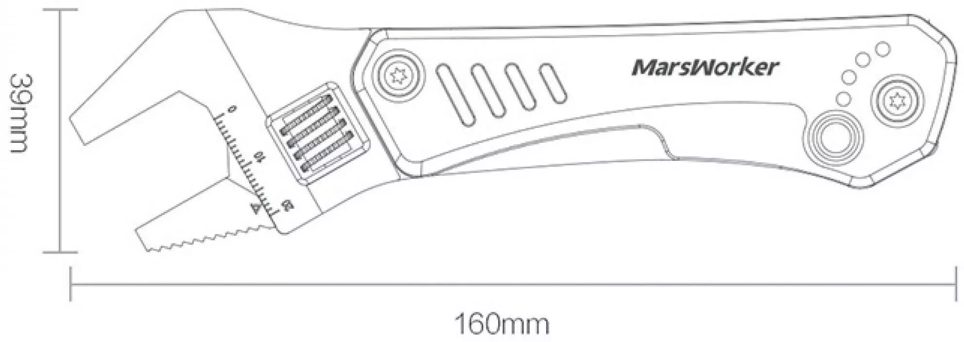 Мультитул MarsWorker Multifunction Wrench (MSHH001) Black (Черный) Мультитул MarsWorker Multifunction Wrench (MSHH001) Black (Черный)