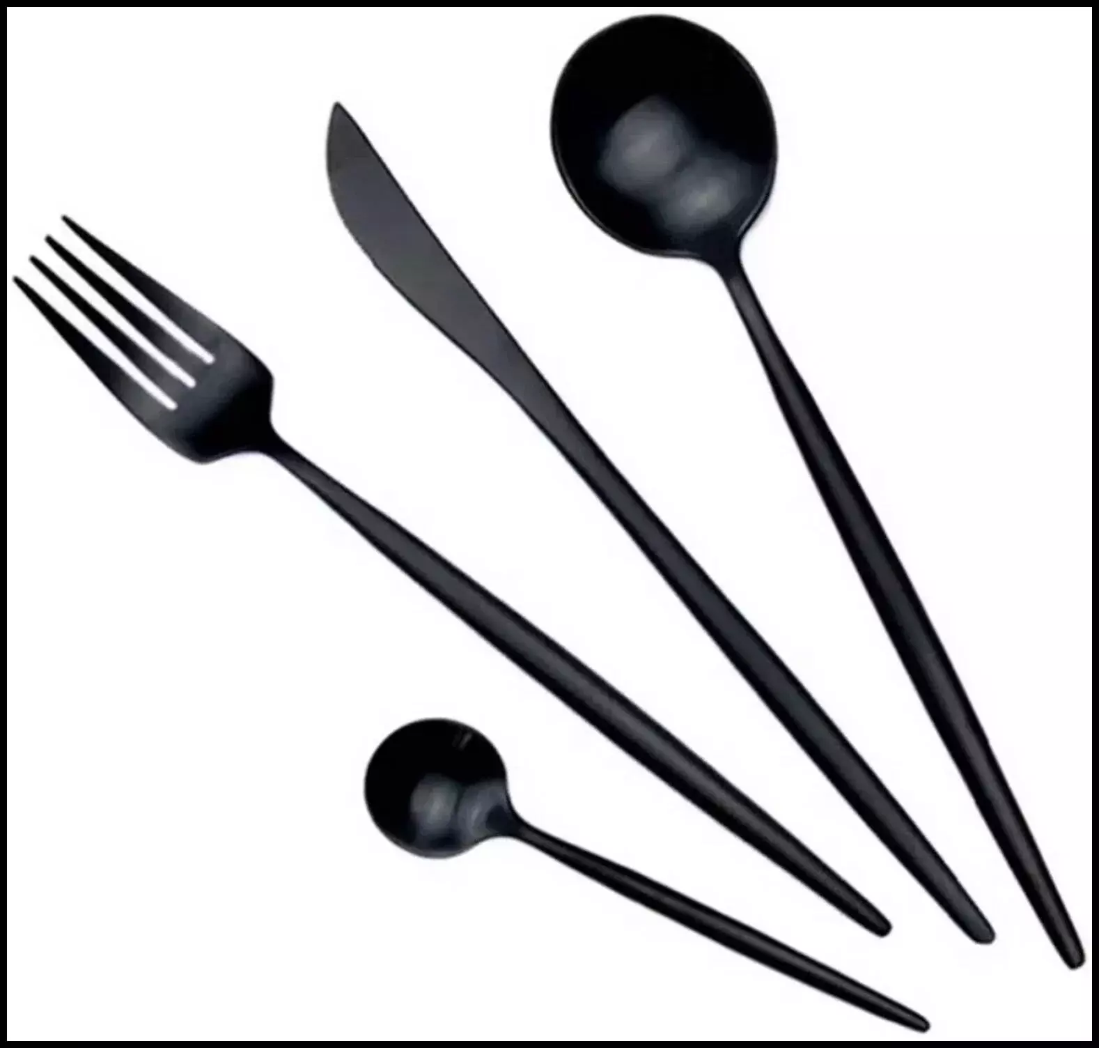 Набор столовых приборов Xiaomi Maison Maxx Stainless Steel Modern Flatware Set (4 предмета) Black (Черный) CN Набор столовых приборов Xiaomi Maison Maxx Stainless Steel Modern Flatware Set (4 предмета) Black (Черный) CN