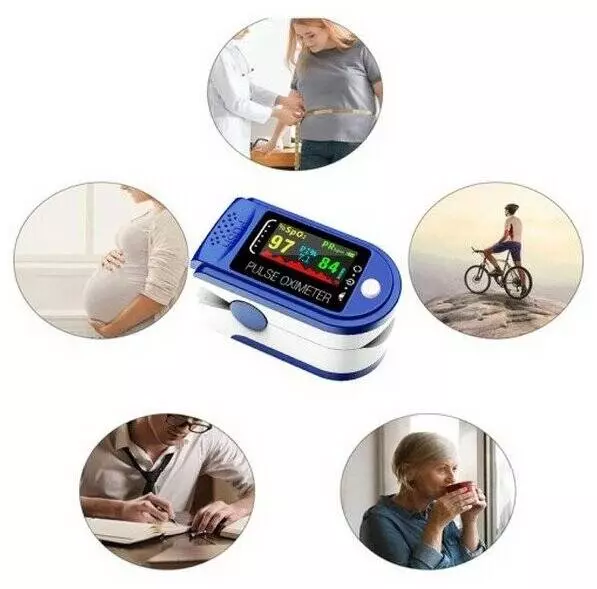 Портативный пульсоксиметр на палец Fingertip Pulse Oximeter LK88 Blue (Синий)