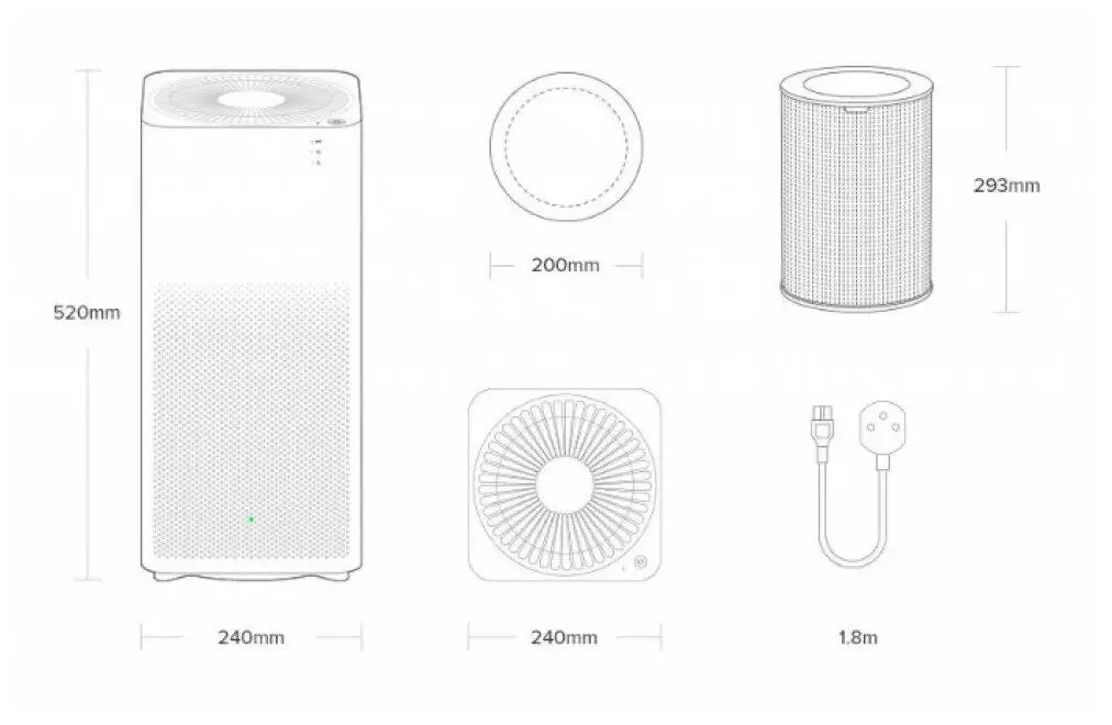 Очиститель воздуха Xiaomi Mijia Air Purifier 2H (FJY4026GL) White (Белый) Очиститель воздуха Xiaomi Mijia Air Purifier 2H (FJY4026GL) White (Белый)