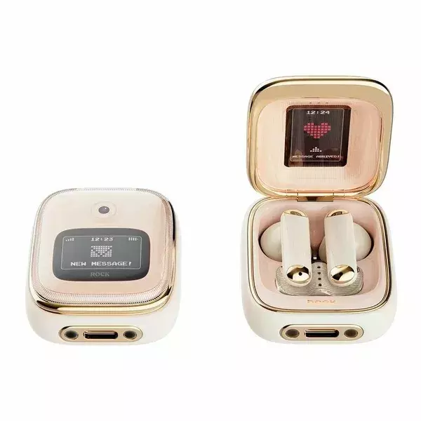 Беспроводные наушники Xiaomi Rock Retro Style TWS Earphone Clamshell Beige (Бежевый) Беспроводные наушники Xiaomi Rock Retro Style TWS Earphone Clamshell Beige (Бежевый)