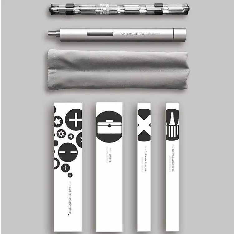 Аккумуляторная отвертка Wowstick 1P+ Silver (Серебристый) Аккумуляторная отвертка Wowstick 1P+ Silver (Серебристый)