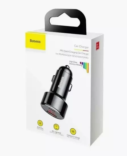 Автомобильное зарядное устройство Baseus PPS 45W Black (Черный) Автомобильное зарядное устройство Baseus PPS 45W Black (Черный)