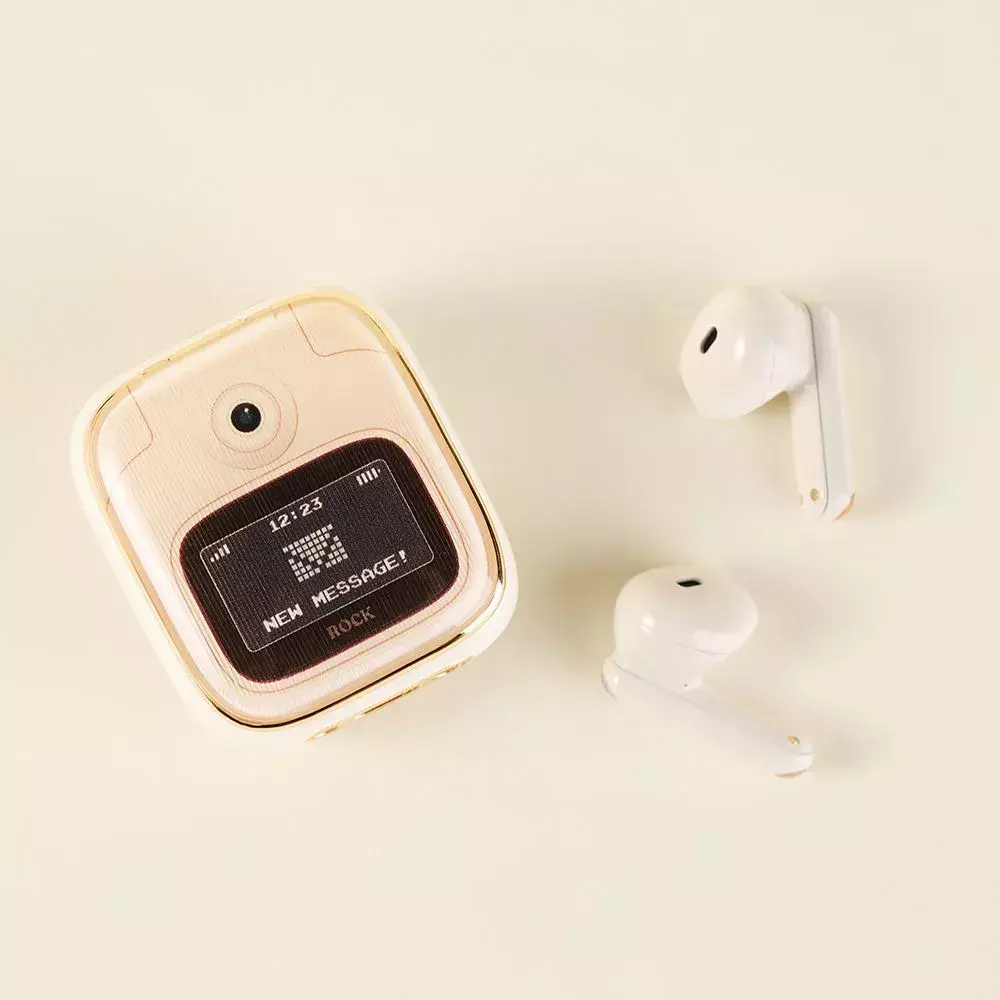Беспроводные наушники Xiaomi Rock Retro Style TWS Earphone Clamshell Beige (Бежевый) Беспроводные наушники Xiaomi Rock Retro Style TWS Earphone Clamshell Beige (Бежевый)