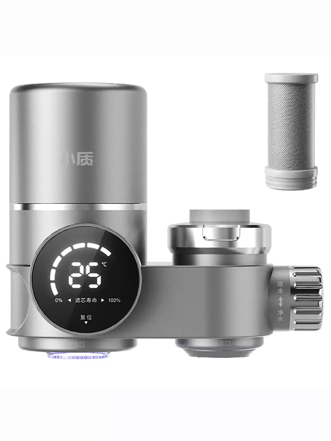 Фильтр-насадка на кран Xiaozhi Water Purifier With Intelligent Digital Display (LJ206) Gray (Серый) Фильтр-насадка на кран Xiaozhi Water Purifier With Intelligent Digital Display (LJ206) Gray (Серый)