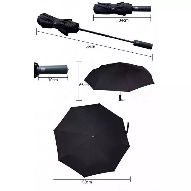 Зонт автомат Xiaomi MiJia Automatic Umbrella Black (Черный)