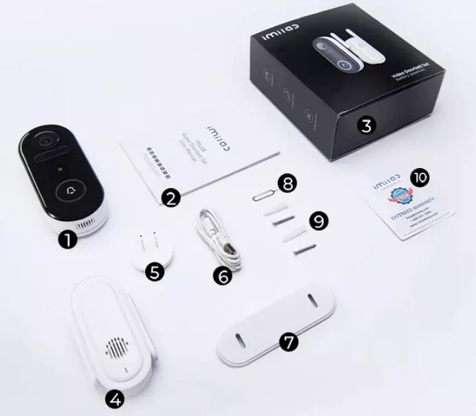 Умный дверной звонок Xiaomi IMILAB Smart Wireless Video Doorbell (CMSXJ33A) Black (Черный) Global Version Умный дверной звонок Xiaomi IMILAB Smart Wireless Video Doorbell (CMSXJ33A) Black (Черный) Global Version