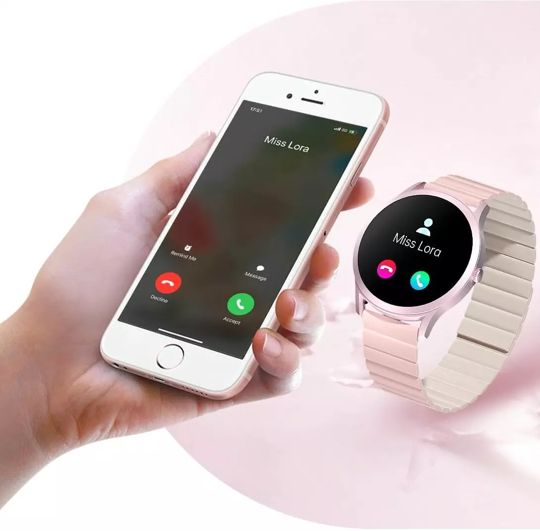 Умные часы Kieslect Lady Calling Watch Lora (YFT2047EU) Pink (Розовый) Global Version Умные часы Kieslect Lady Calling Watch Lora (YFT2047EU) Pink (Розовый) Global Version
