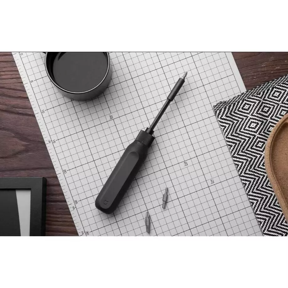 Отвёртка со сменными битами Xiaomi Mijia Wiha 8 in 1 Ratchet Screwdriver (10 предм.) Black (Черный)