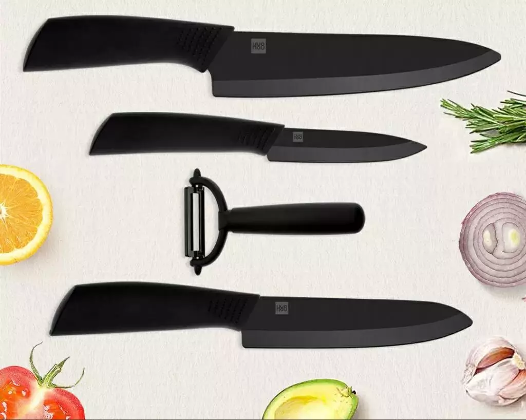 Набор Huo Hou Nano Ceramic Knife Black (3 ножа и овощечистка) (HU0010) Black (Черный) Набор Huo Hou Nano Ceramic Knife Black (3 ножа и овощечистка) (HU0010) Black (Черный)