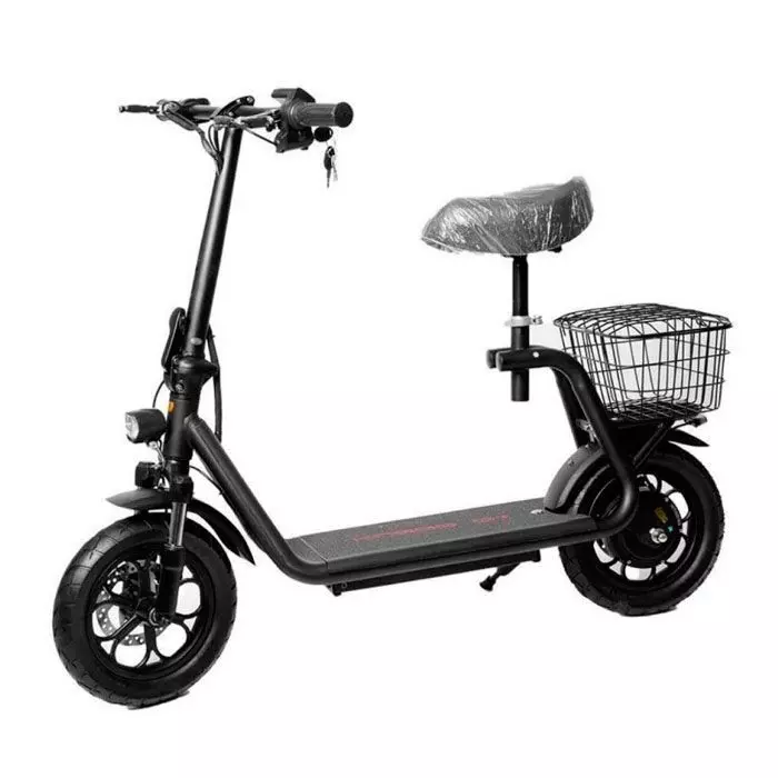 Электросамокат Kugoo C1 pro plus с корзиной JILONG 500W 11Ah 48V Black (Черный)