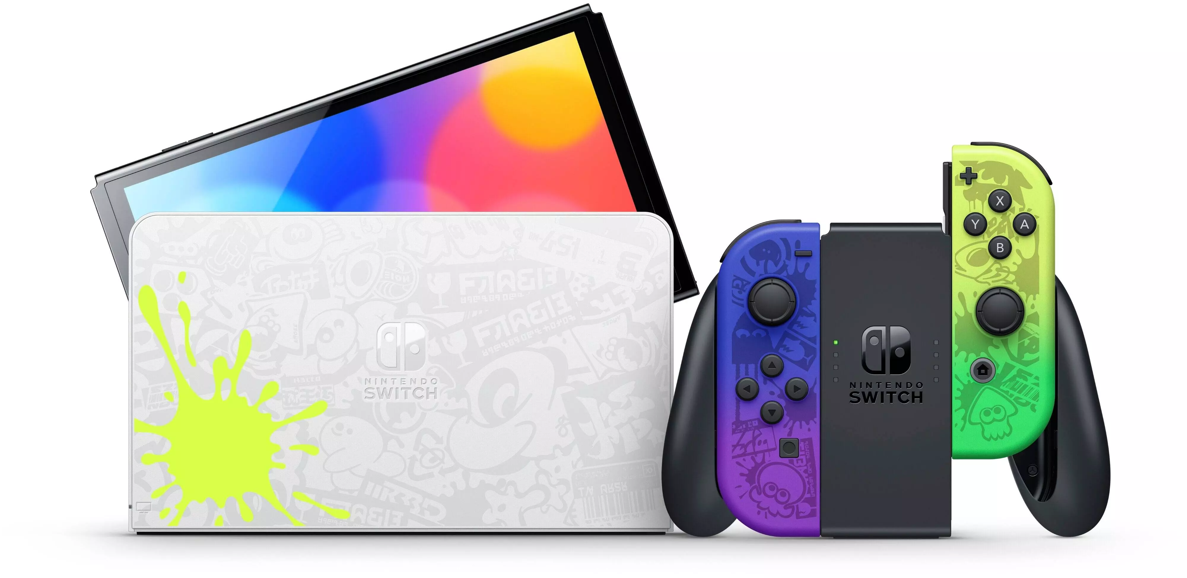 Игровая консоль Nintendo Switch OLED 64GB Splatoon HK Игровая консоль Nintendo Switch OLED 64GB Splatoon HK