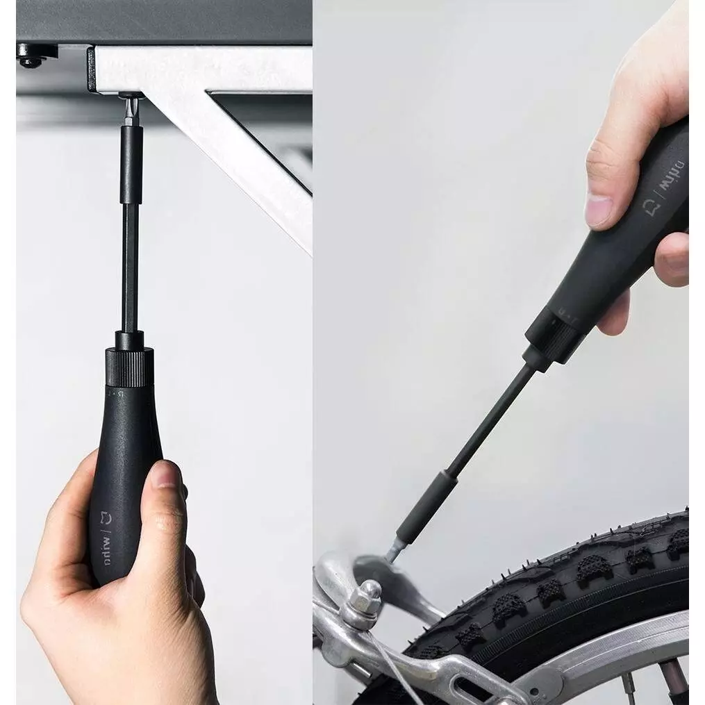 Отвёртка со сменными битами Xiaomi Mijia Wiha 8 in 1 Ratchet Screwdriver (10 предм.) Black (Черный)