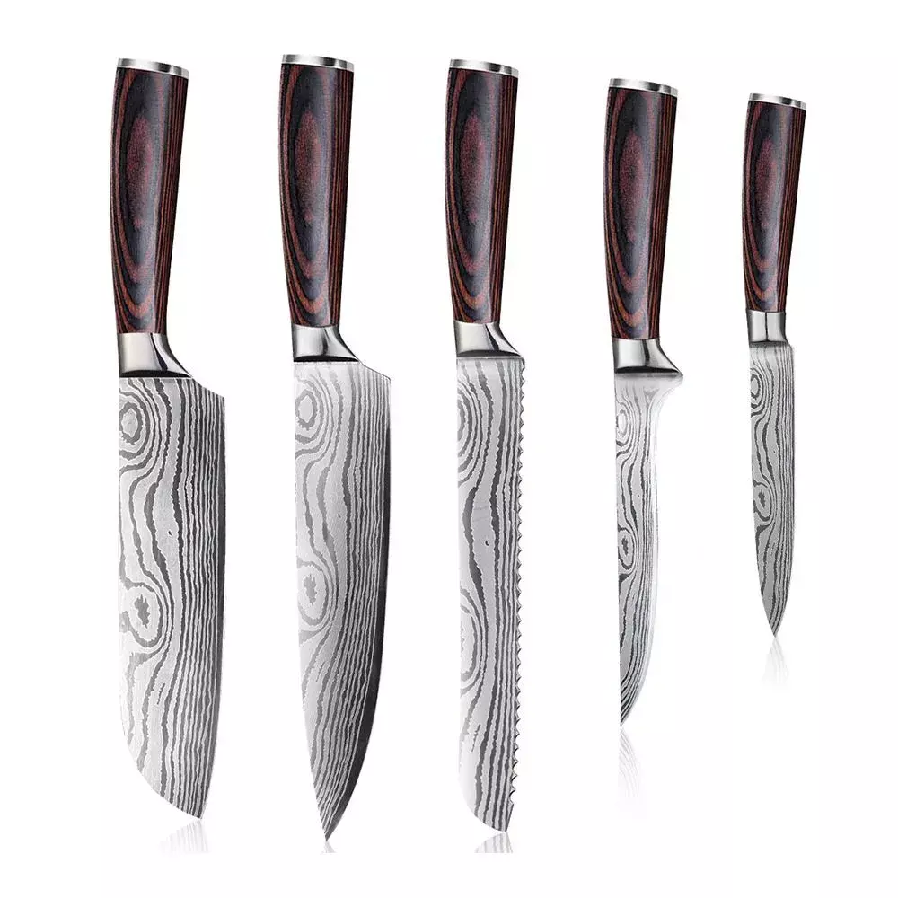 Набор кухонных ножей Spetime 5-Pieces Kitchen Knife Set Red (G05-RE)