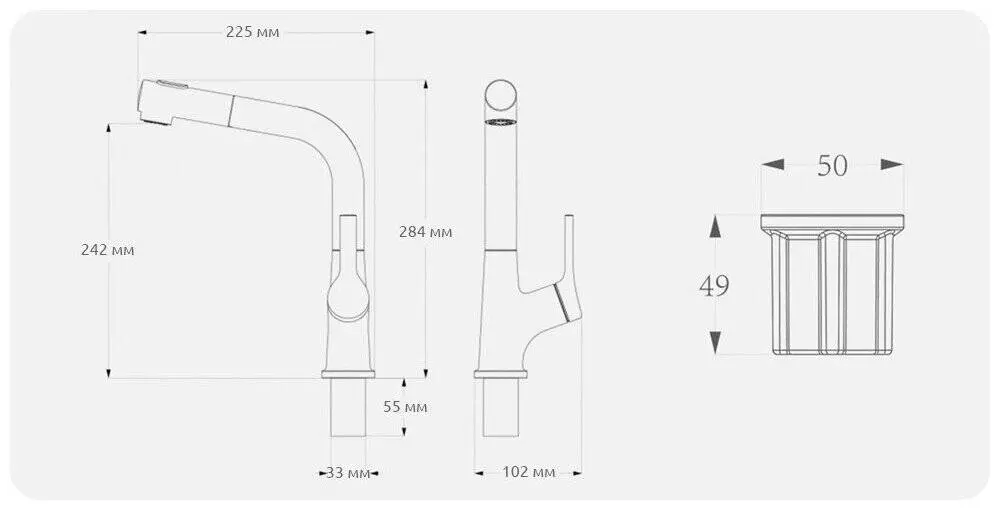 Смеситель с выдвижным изливом Xiaomi Diiib Large White Removable Kitchen Faucet (DXCF005) Silver (Серебристый) Смеситель с выдвижным изливом Xiaomi Diiib Large White Removable Kitchen Faucet (DXCF005) Silver (Серебристый)
