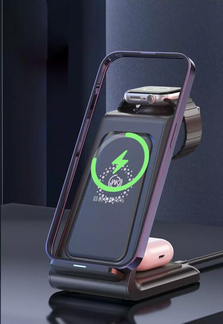 Беспроводная зарядная станция 3 в 1 WEKOME WP-U168 Black (Черный) Беспроводная зарядная станция 3 в 1 WEKOME WP-U168 Black (Черный)