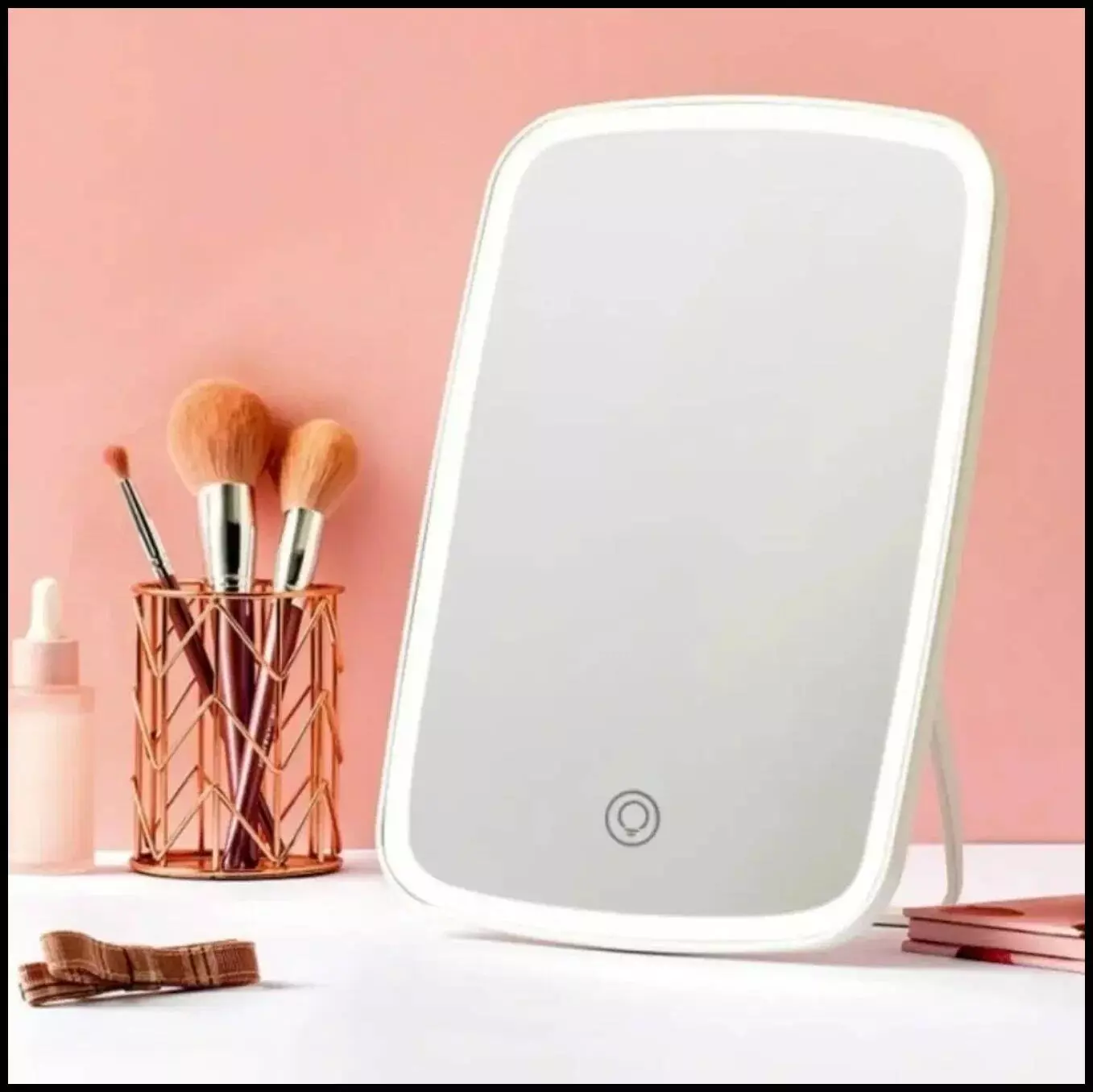 Зеркало косметическое с подсветкой Xiaomi Jordan Judy Tri-color LED Makeup Mirror (NV505) Beige (Бежевый) CN