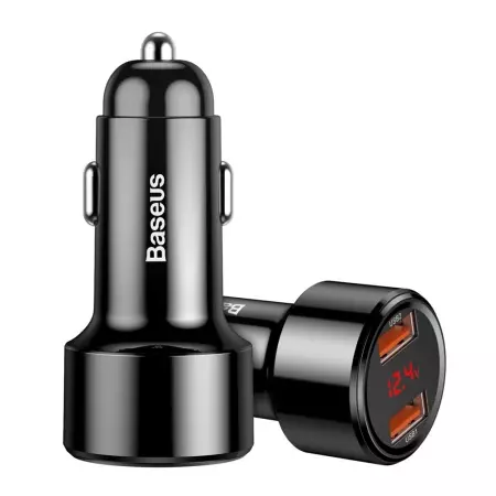 Автомобильное зарядное устройство Baseus Dual QC 45W Black (Черный) Автомобильное зарядное устройство Baseus Dual QC 45W Black (Черный)