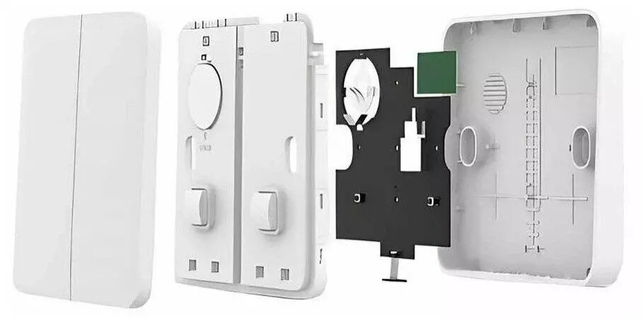 Выключатель двухклавишный Xiaomi Wireless Switch Double Button (XMWXKG01YL) White (Белый)