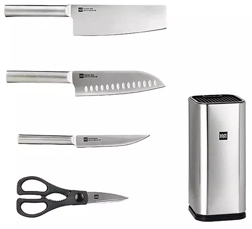 Набор Huo Hou Stainless Steel Kitchen Knife Set (4 ножа и ножницы с подставкой) (HU0095) Набор Huo Hou Stainless Steel Kitchen Knife Set (4 ножа и ножницы с подставкой) (HU0095)