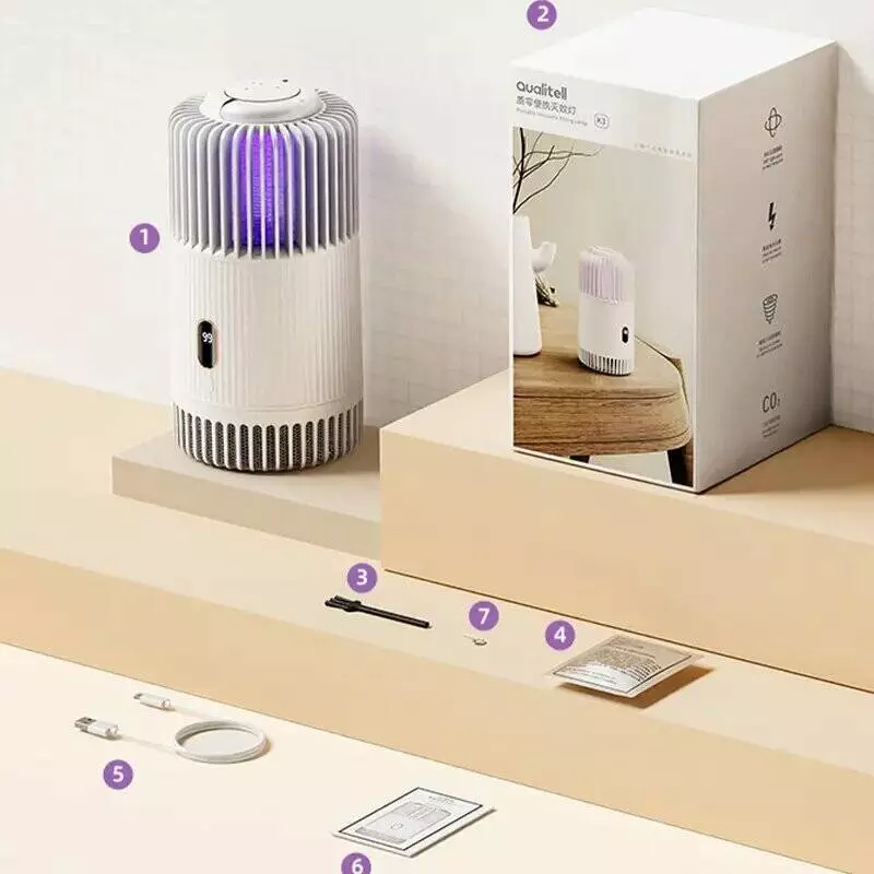 Ловушка для комаров Qualitell Electric Mosquito Killer K3 (ZSM222103) White (Белый) Ловушка для комаров Qualitell Electric Mosquito Killer K3 (ZSM222103) White (Белый)