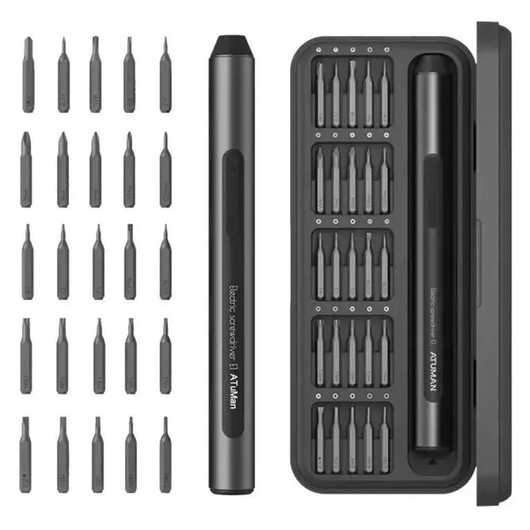 Аккумуляторная отвертка DUKA E1 Electric Precisoon Screwdriver Set 25 in 1 Black (Черный) Аккумуляторная отвертка DUKA E1 Electric Precisoon Screwdriver Set 25 in 1 Black (Черный)